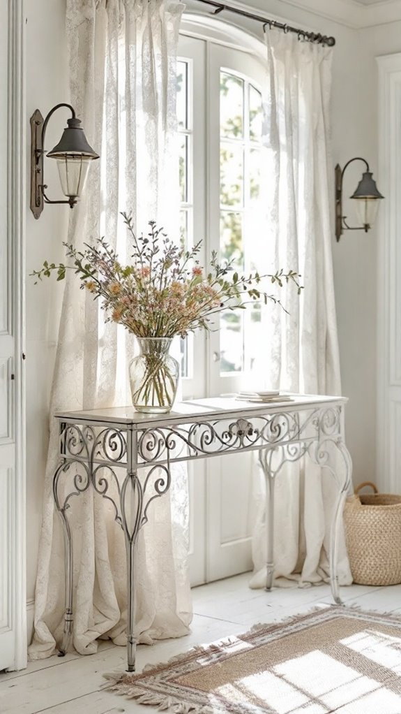 elegant wrought iron details