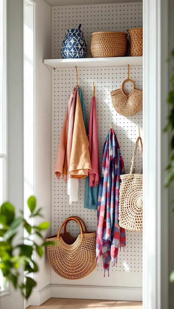 pegboard for organized storage