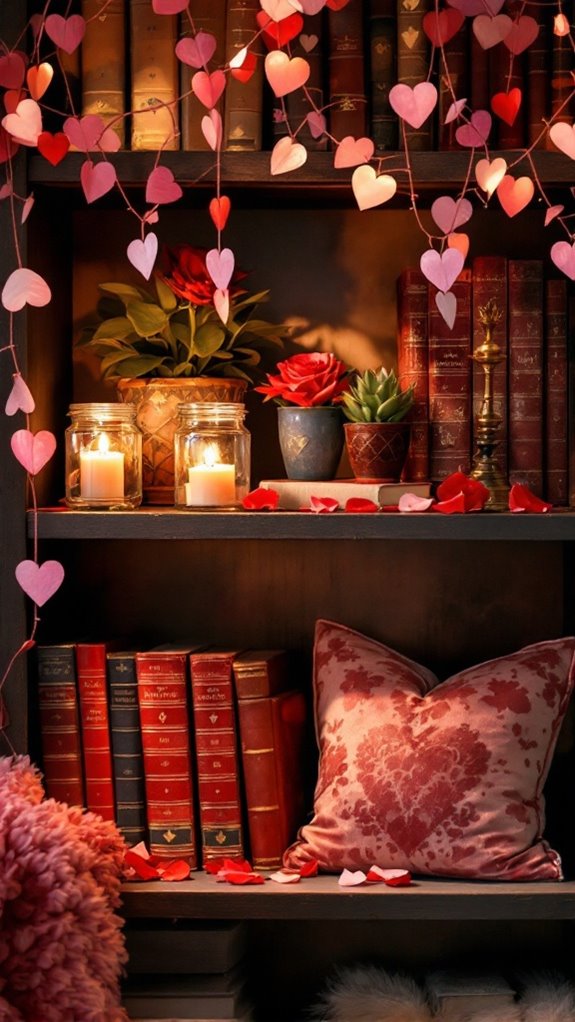 romantic bookshelf decoration ideas