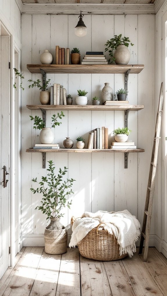 rustic display shelves available