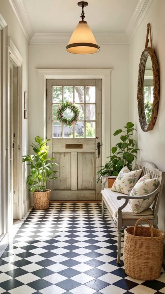 timeless checkered flooring style