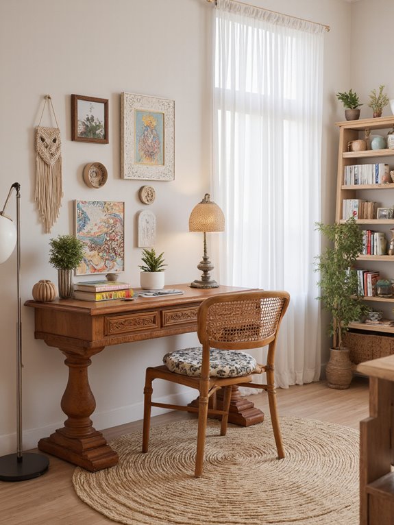 bohemian home office inspiration