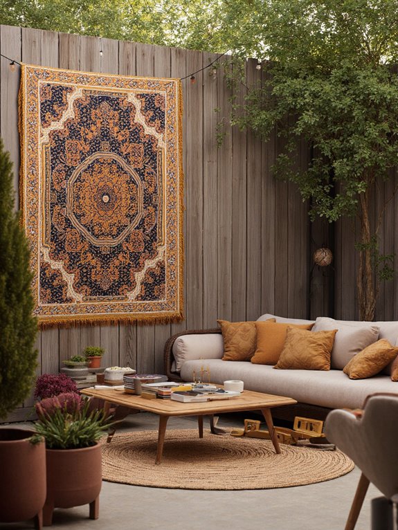 bohemian patio tapestry decor