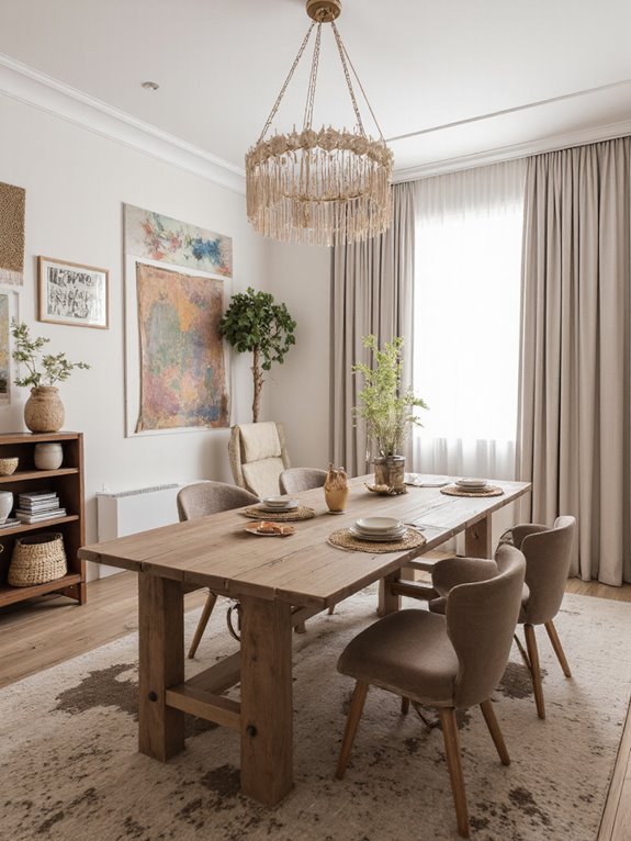 bohemian style dining room ideas