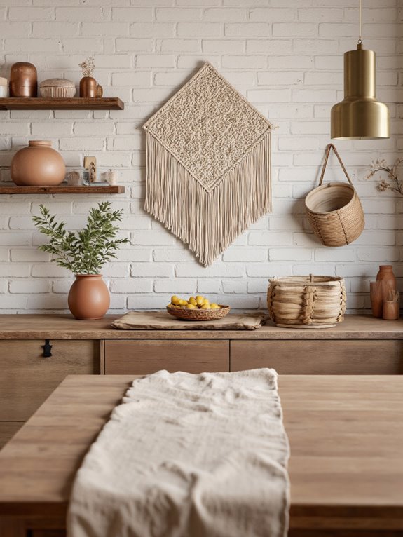 bohemian textured wall decor