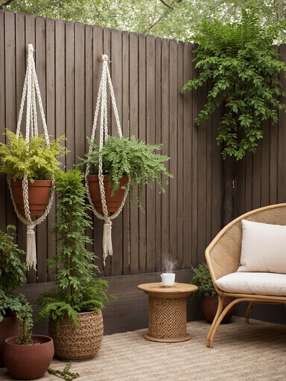 boho hanging plant holders