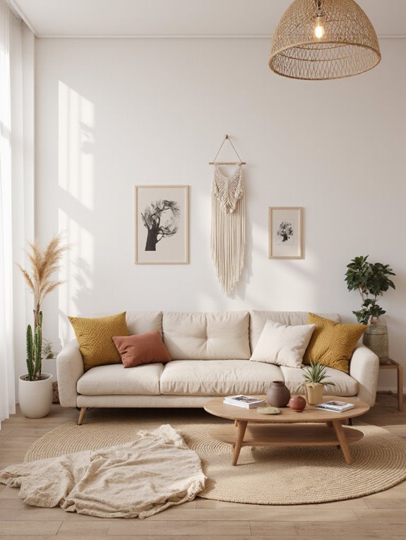 boho minimalist living room ideas