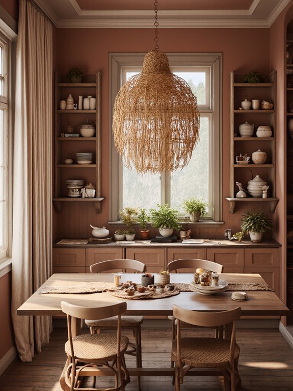 boho statement light fixture