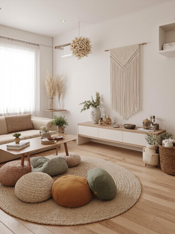casual cozy floor seating