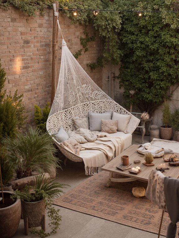 cozy patio hammock installation