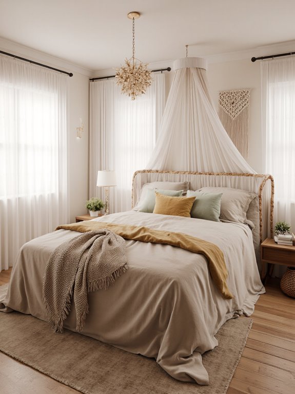 dreamy bohemian canopy bed