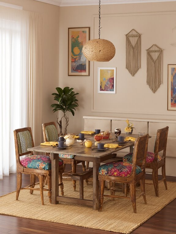 earthy tones bold accents