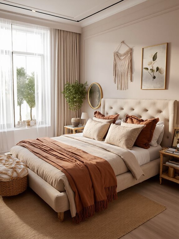 earthy warm tranquil tones