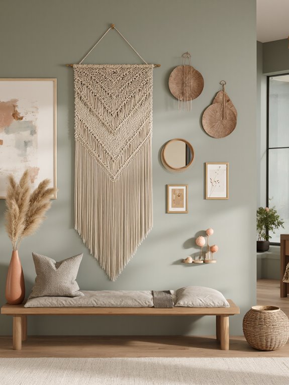 eclectic boho wall gallery