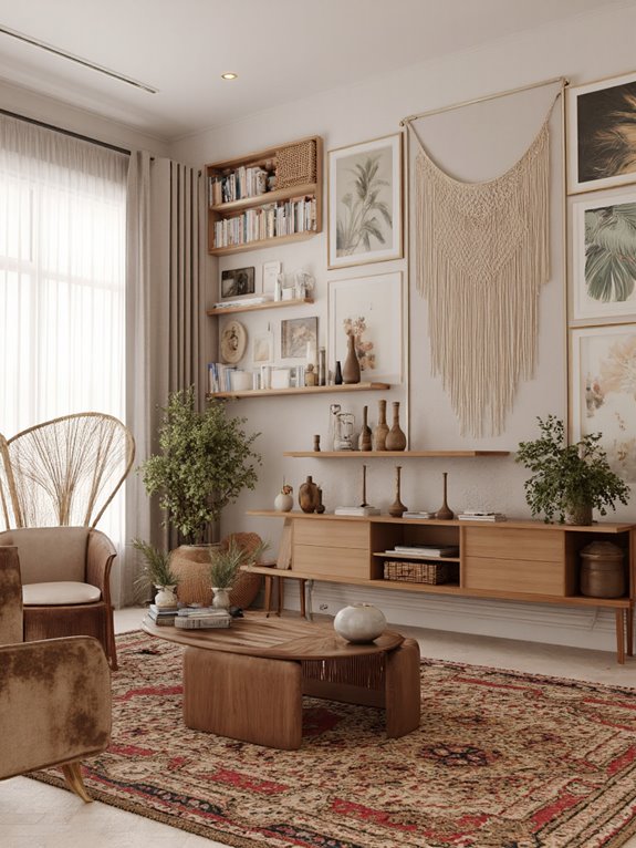 eclectic vintage furniture mix