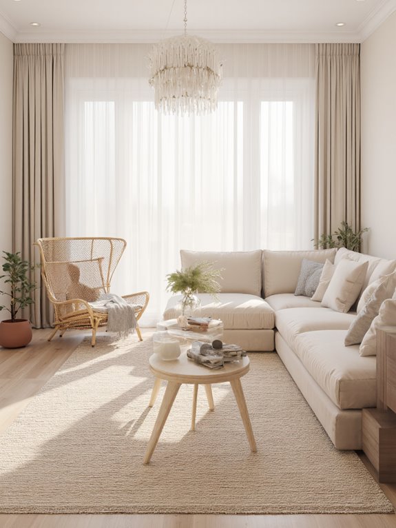 grounding soft neutral rugs