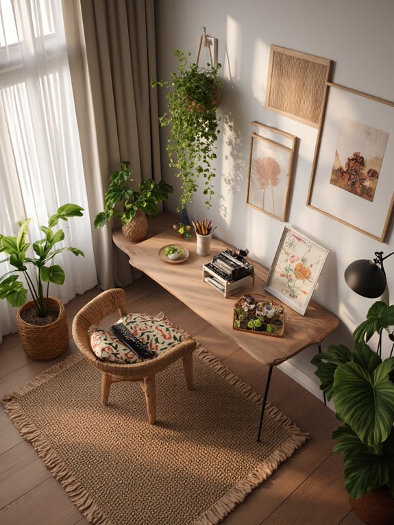 lush greenery enhances workspace