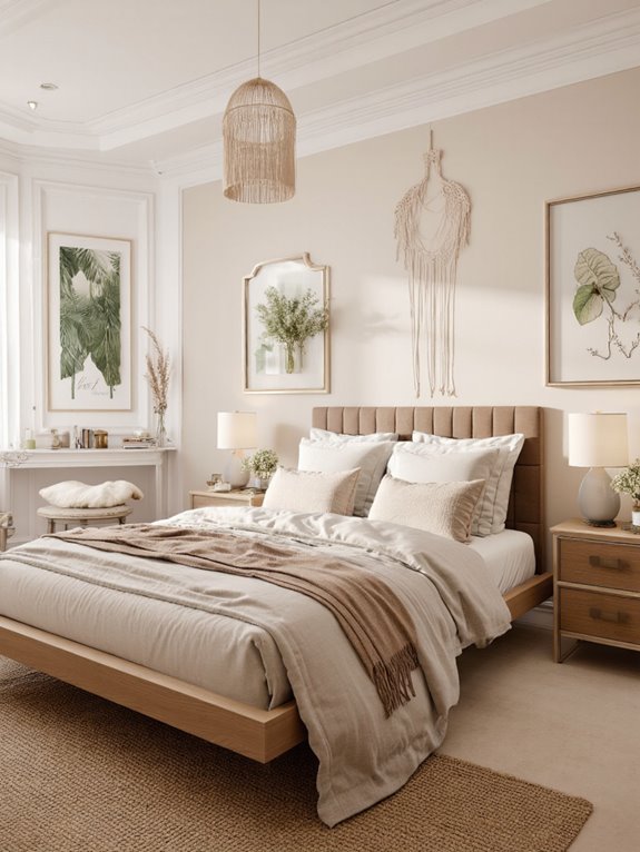 natural wood boho decor