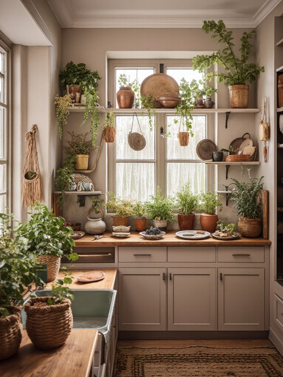 organic vibe with greenery