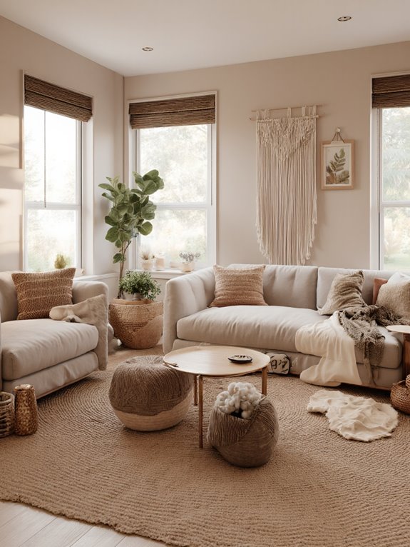 rattan accents for texture