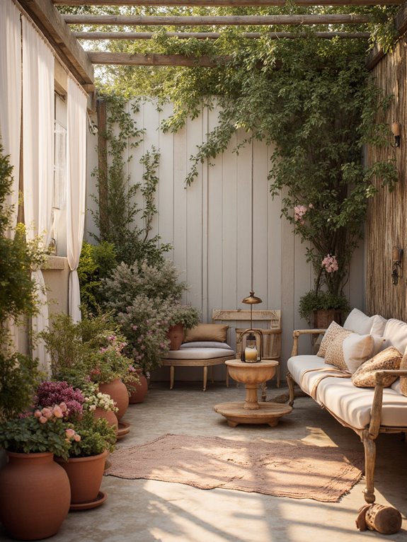 timeless earthy patio decor