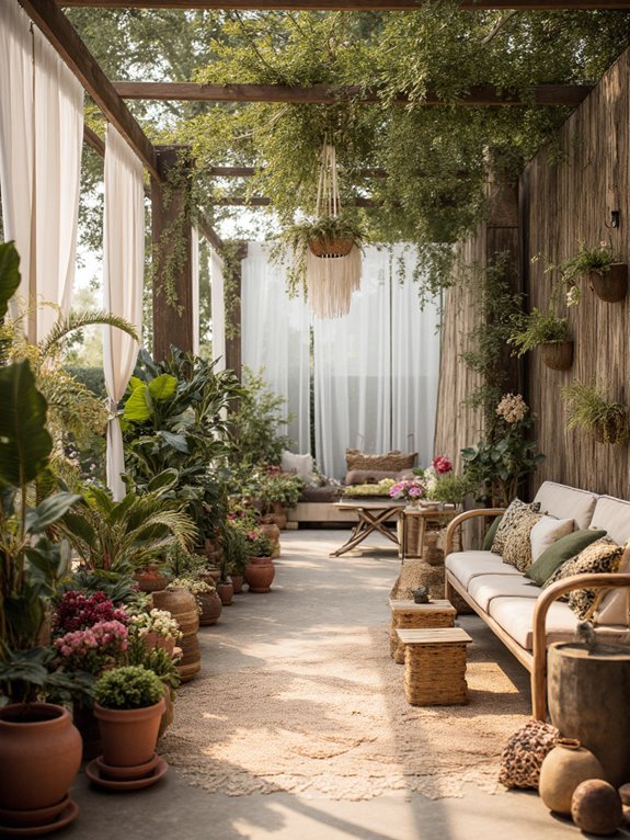 vibrant potted plant arrangements