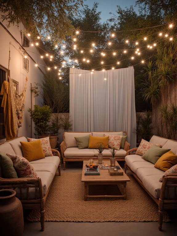 warm inviting string lights