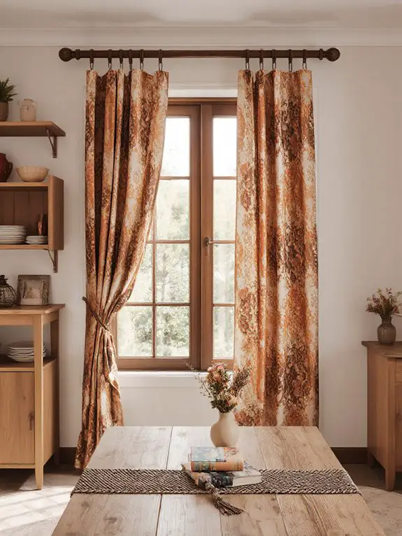 bohemian patterned kitchen curtains