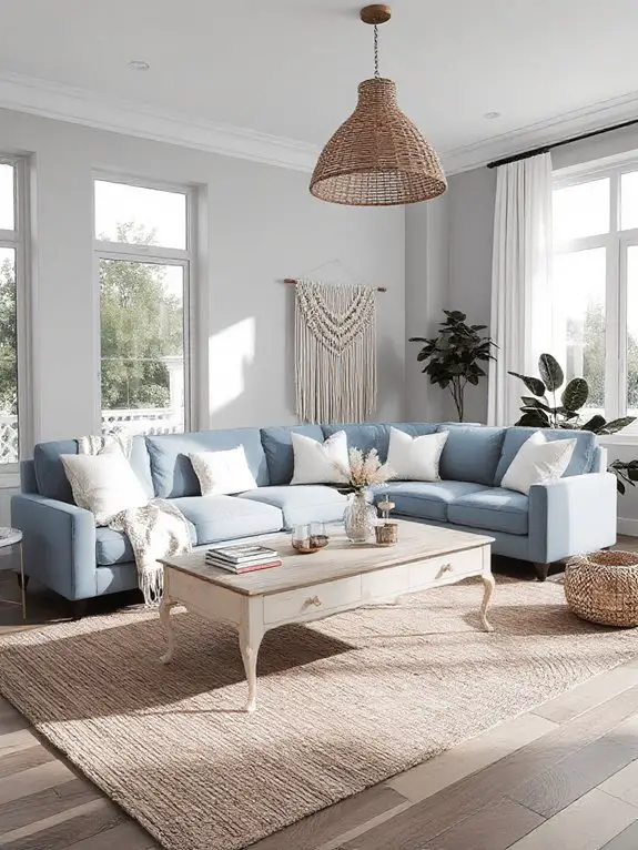 boho blue and white harmony
