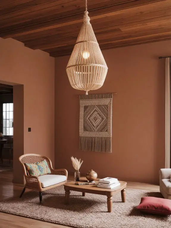 boho lighting with texture