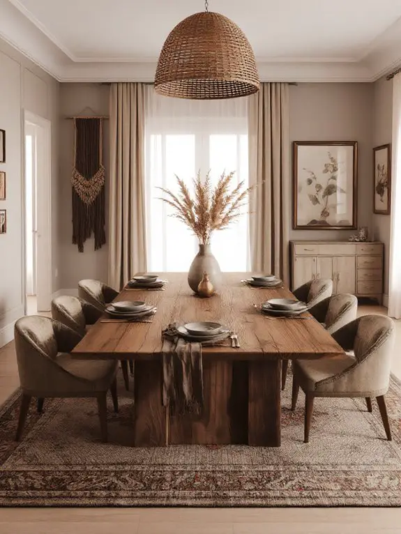 boho statement dining table