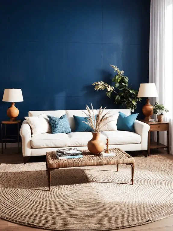 bold blue boho wallpaper