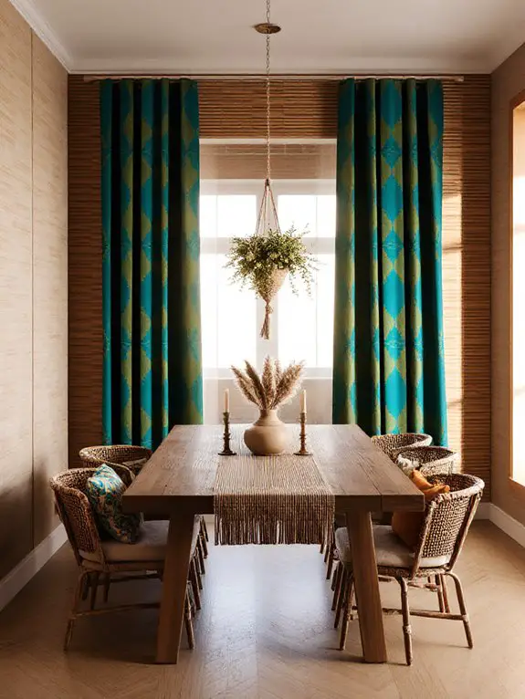 bold colorful curtain designs