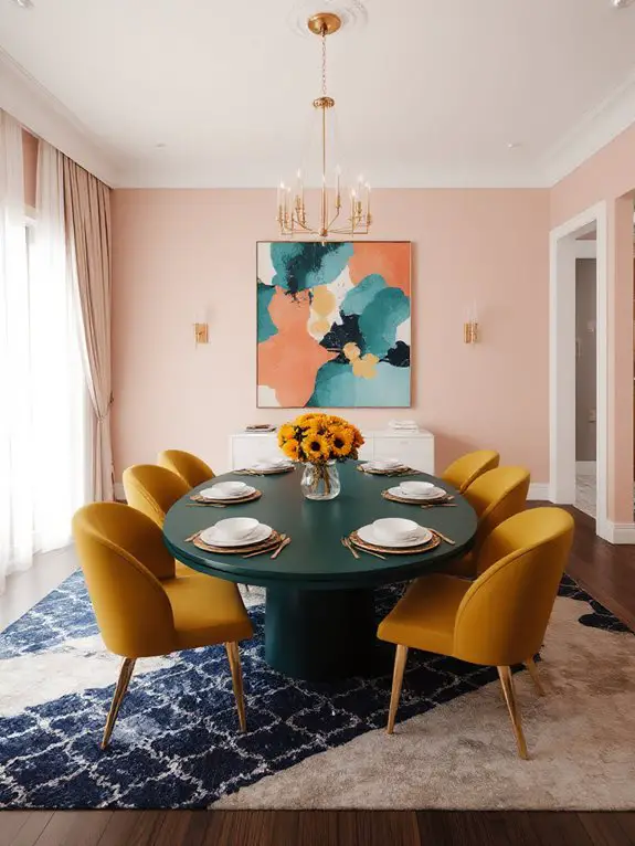 bold colors energize dining