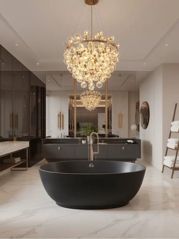 bold lighting elevates bathrooms