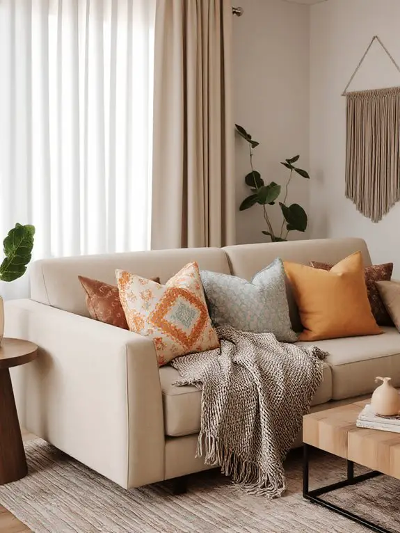 bold patterned pillow mix