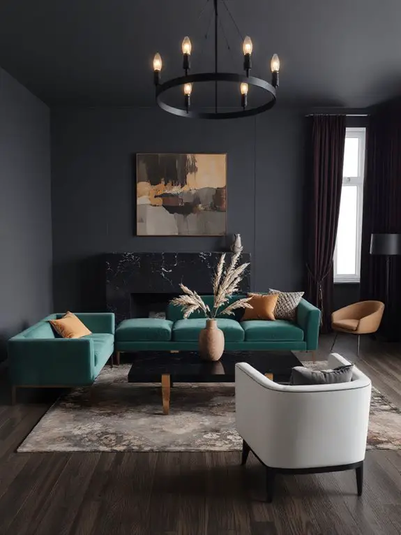 bold sophisticated dark interiors