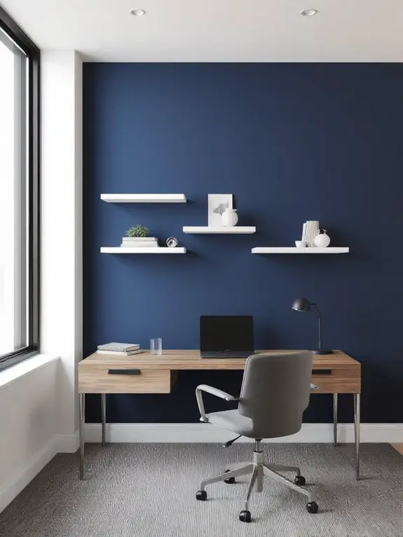 bold wall organized shelves