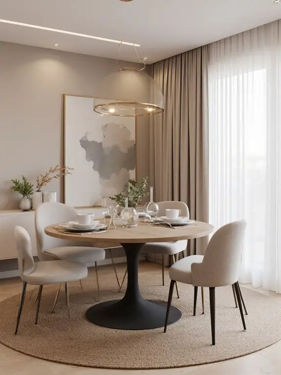 chic small dining decor
