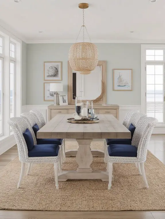 coastal elegance with nautical accents