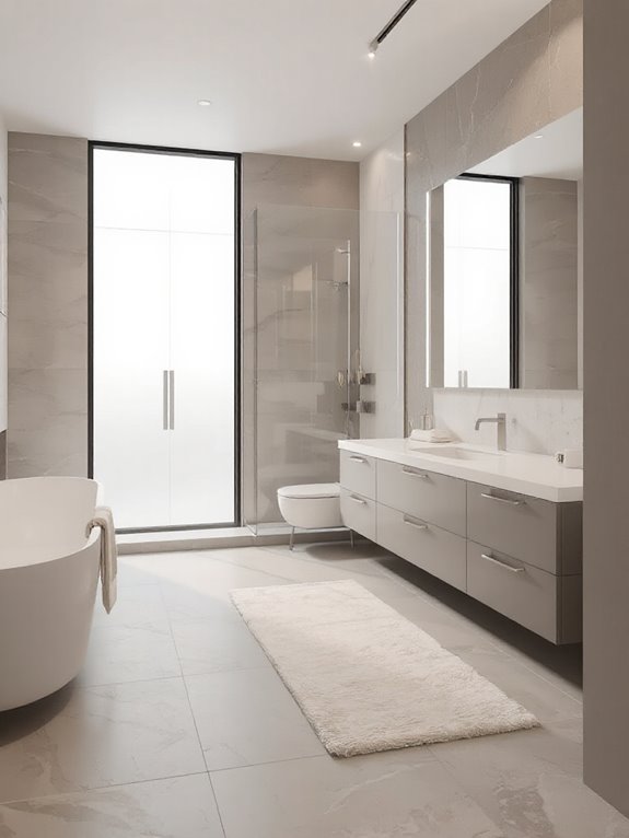 comfortable heated bathroom floors