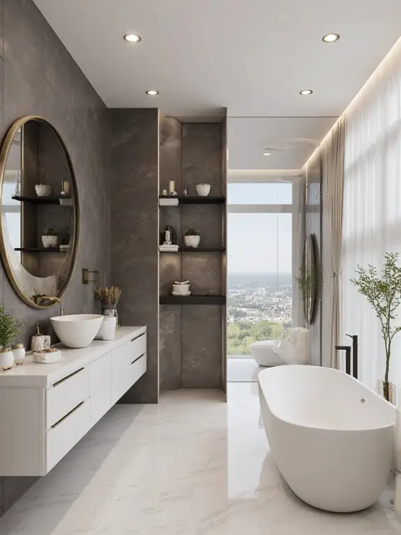 contemporary small bathroom designs