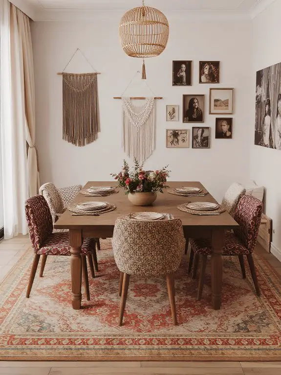 cozy bohemian dining vibes