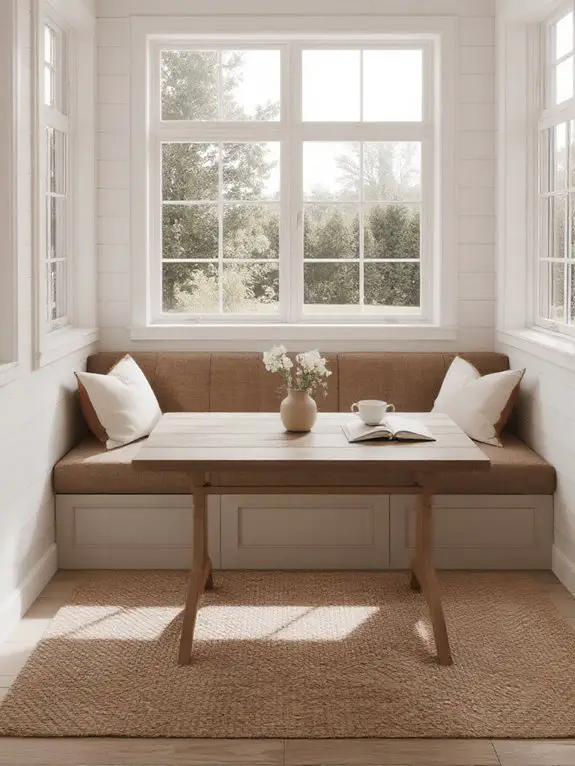 cozy built in breakfast nook