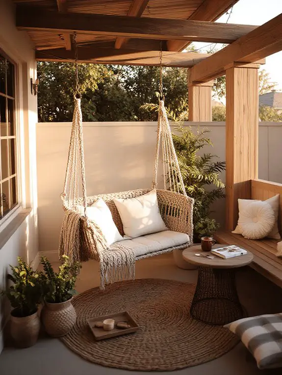 cozy swing chair retreat