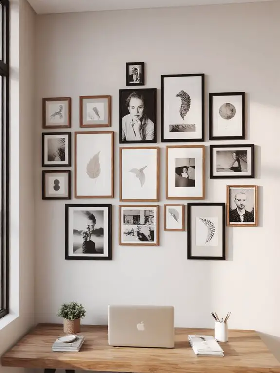 creative and inspiring gallery wall