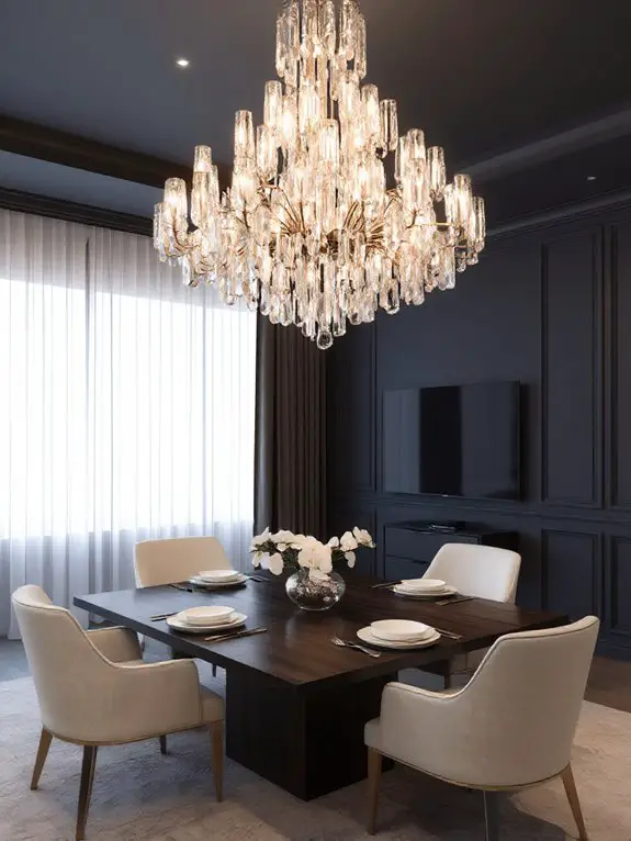 dramatic textured chandelier designs