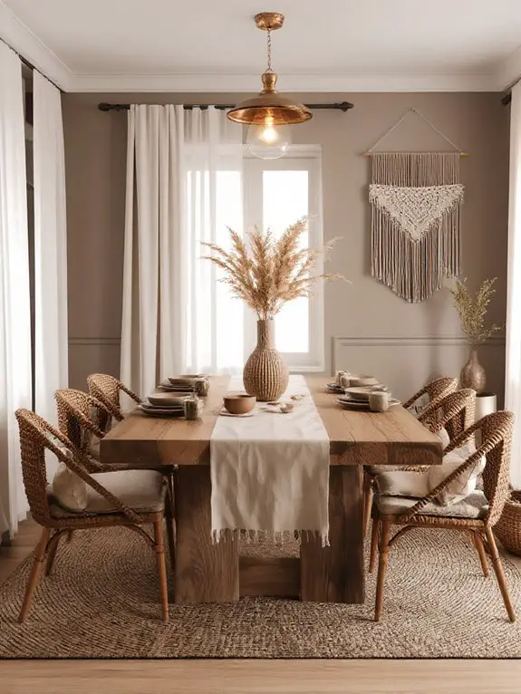 earthy tones and textures