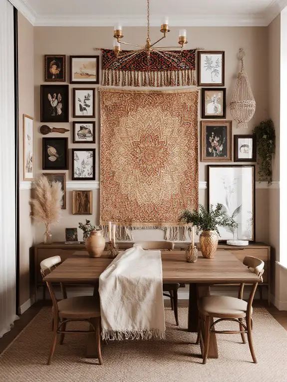 eclectic art and tapestries