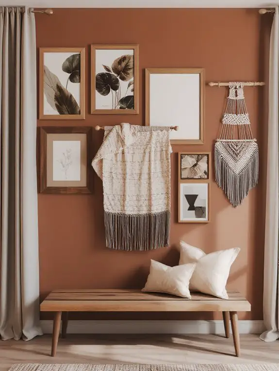 eclectic gallery wall design